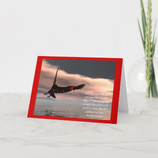 Cartão 40:28 de Isaiah do verso da bíblia - 31 com Eagle