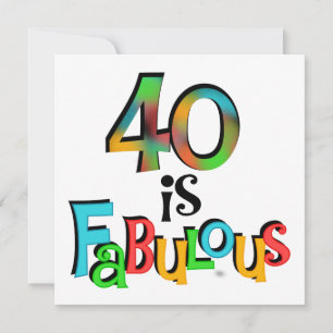 Cartão 40 são t-shirt e presentes fabulosos do