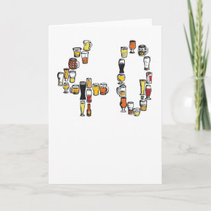 Cartão 40th birthday card, beer card