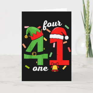 Cartão 41 Natal Engraçado 4 1 Meme Quatro Um Xmas Meninos