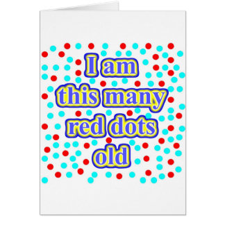 Cartão 41 pontos vermelhos velhos