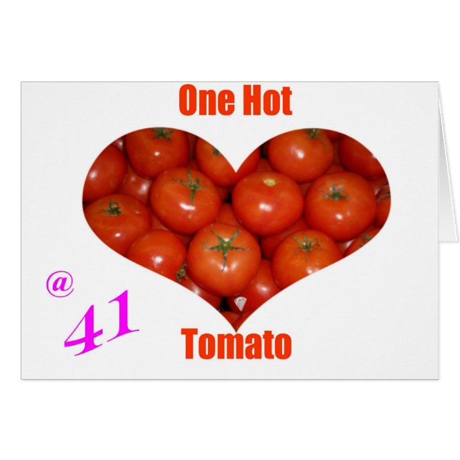 Cartão 41 Um Tomate Quente (Frente Horizontal)