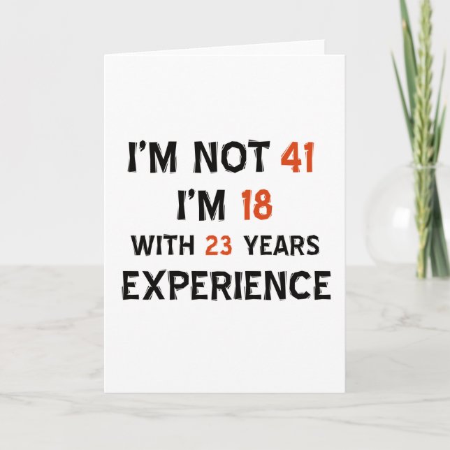 Cartão 41st design do aniversário (Frente)