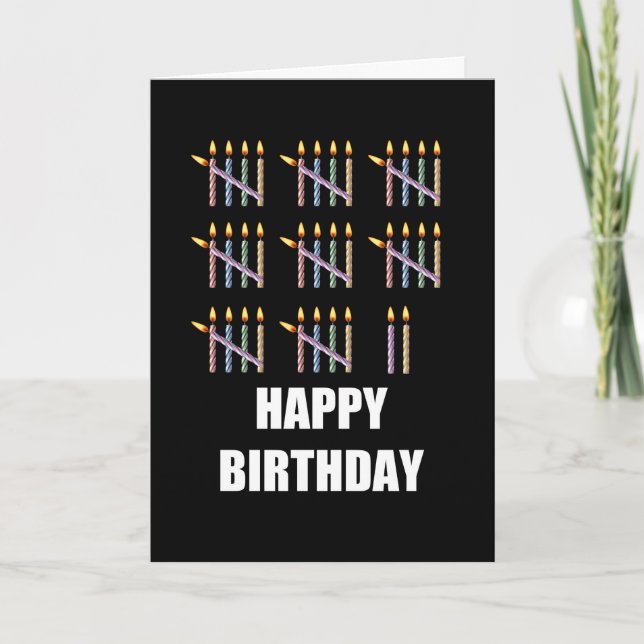 Cartão 42º Aniversário com Velas (Frente)