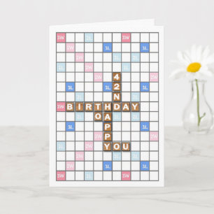 Cartão 42º Aniversário, Conselho de Jogo do Word