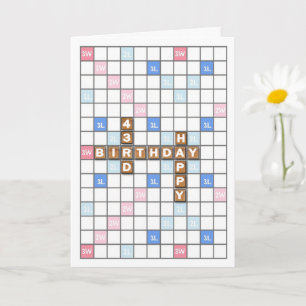 Cartão 43º Aniversário, Conselho de Jogo do Word