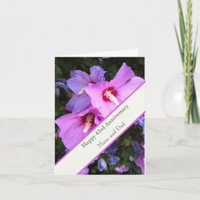 Cartão 43º aniversário de casamento (Frente)