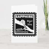 45.º aniversário de casamento Sapphire de mãos dad