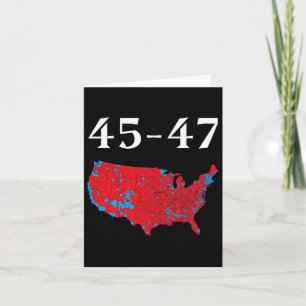 Cartão 45 47 Mapa Eleitoral de Trump 2024