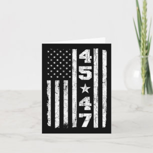 Cartão 45 47 Trump Vintage Estados Unidos Flag 2024 Presi