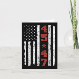 Cartão 45 47 Trump Vintage Estados Unidos Flag 2025 Presi