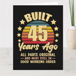 Cartão 45 Years Ago All Parts Original 45th Birthday