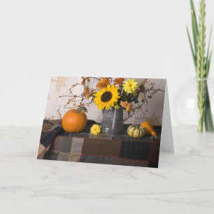 Cartão 4684 Autumn Still Life with Quilts Greeting Card