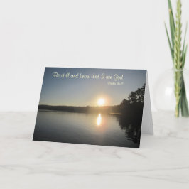 Cartão 46:10 do salmo - seja ainda e saiba que eu sou