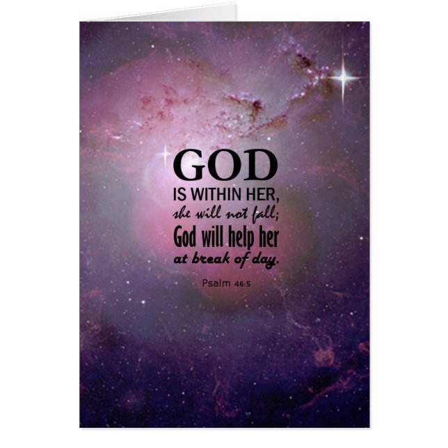 Cartão 46:5 do salmo (Frente)