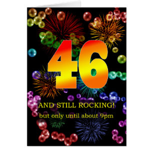 Cartão 46th Birthday Still Rocking