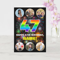 47º aniversário: Divertido Rainbow #, Personalizad