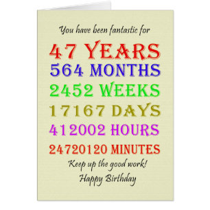 Cartão 47º aniversário - Marcos