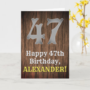 Cartão 47º Aniversário: Visual Inspirado em Country Weste