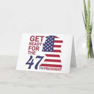 Cartão 47º Presidente, Bandeira Americana