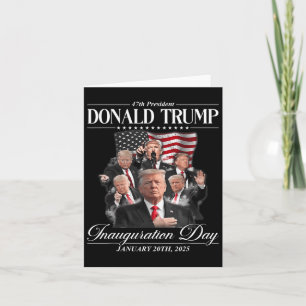 Cartão 47º Presidente Posse do Dia de Donald Trump Jan 2