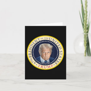 Cartão 47º Presidente Trump Retrato Oficial Seal 4º de
