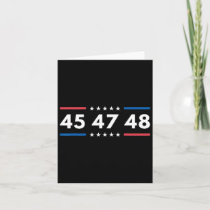 Cartão 47-48 Número 47 Jersey 45 Aniversário 4 de julho