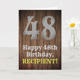 Cartão 48º Aniversário: Visual Inspirado no Country Weste