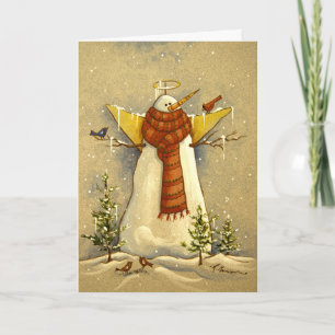 Cartão 4907 Snow Angel & Birds Birthday Card