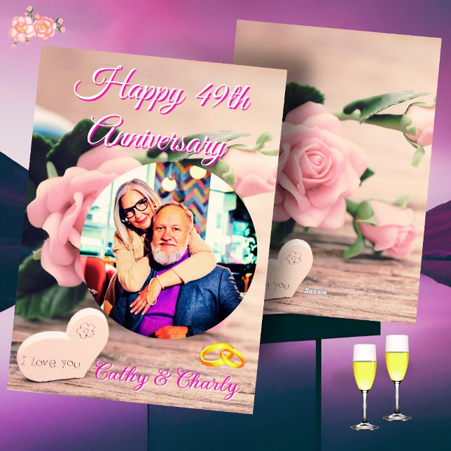 Cartão 49 Anos em Flor, Uma Legado de Amor (Criador carregado)