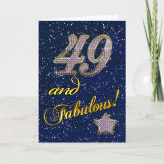 Cartão 49 anos para alguém Fabuloso