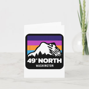 Cartão 49 Degrees North Washington Esquiando de Neve