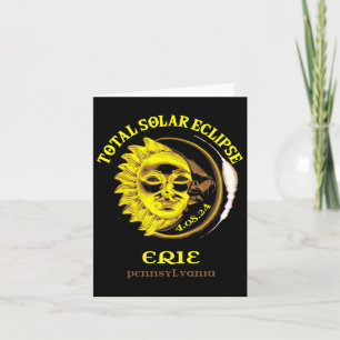 Cartão 4.08.24 Eclipse Solar Total 2024 Erie Pensilvânia