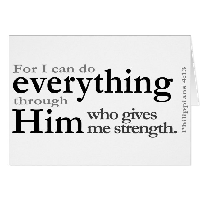 Cartão 4:13 dos Philippians (Frente Horizontal)