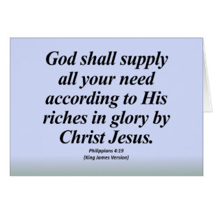 Cartão 4:19 Abbrev dos Philippians do sucesso