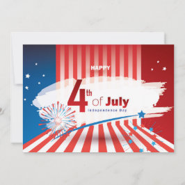 Cartão 4 de julho Americano Firework Patriotic Custom