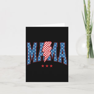 Cartão 4 De Julho, Bandeira Americana Verificada Mama Lig