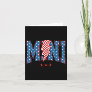 Cartão 4 De Julho, Bandeira Americana Verificada Mini Lig