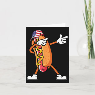 Cartão 4 De Julho Cachorro-Quente Sungles Bandeira Da Amé