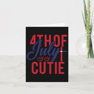 Cartão 4 De Julho Cutie Patriótica América Independência
