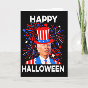 Cartão 4 De Julho Feliz Halloween Biden Confuso Engraçado