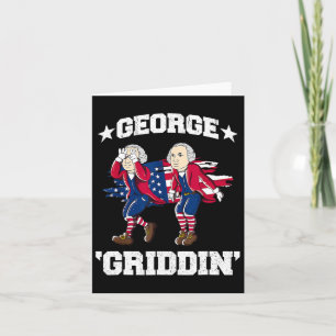 Cartão 4 de Julho George Washington Griddy George Griddi