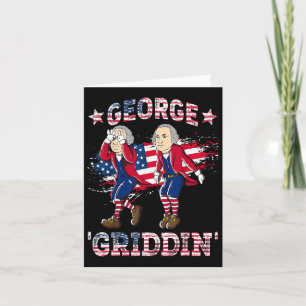 Cartão 4 De Julho George Washington Griddy George Griddi