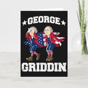 Cartão 4 de Julho George Washington Griddy George Griddi