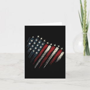 Cartão 4 De Julho Jet American Flag Patriótico Usa Para M