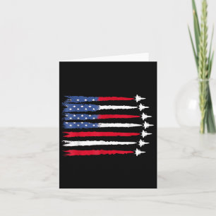 Cartão 4 De Julho Jet American Flag Patriótico Usa Para M