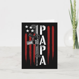 Cartão 4 De Julho Papai Pai Papai Ar-15 Arma Patriótico G
