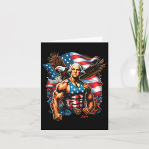 Cartão 4 De Julho Patriótico Funny George Washington Julh