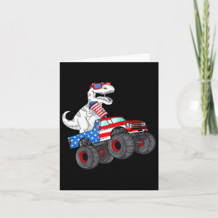 Cartão 4 De Julho T Rex Dino Trex Dinosaur Monster Truck