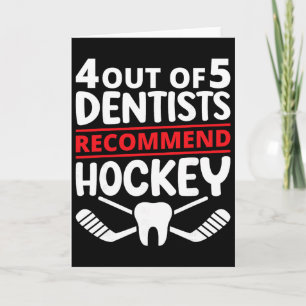 Cartão 4 Dos 5 Dentistas Recomendam Hóquei No Gelo Engraç